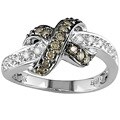 14k Gold Brown/ White 3/8ct TDW Diamond Ring