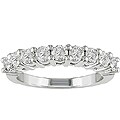 14k Gold 1ct TDW Diamond Semi Eternity Ring