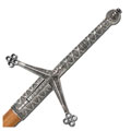 Iron Scottish Claymore Sword w/ Scabbard (49 in. Long)