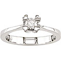 14k White Gold 1/4ct TDW Diamond Solitaire Ring (G-H,VS2-SI1)