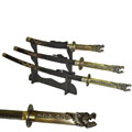 3-piece Lord Brass Dragon Katana Set with Stand