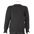 Dolce & Gabbana Men's Dark Grey Knit Wool Sweater