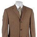 Michael Kors Men's Tan Stripe 3-button Wool Suit