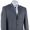 Izod Men's Light Gray Pinstripe 3-button Wool Suit