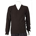 Dolce & Gabbana Chocolate Wool V-neck Sweater