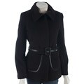 Via Spiga Short Belted Wool and Cashmere Blend Coat
