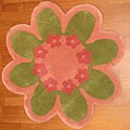 Garden Flower Green Rug (3' Wide)