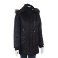 DKNY Hooded Down Walking Coat w/ Faux Fur Trim