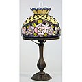 Tiffany-style Jeweled Hurricane Accent Lamp
