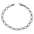 14k White Gold Diamond Link Bracelet