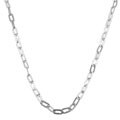 14k White Gold Clip Link Necklace