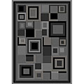 Blocks Black and Gray Area Rug (7'9 x 10'5)