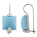 Sterling Silver Turquoise Square Earrings