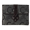 Celine Gunmetal Logo French Wallet