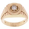 14k Yellow Gold 1/3ct TDW Diamond Rolex Style Ring