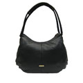 Perlina Soft Black Hobo Handbag