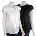 Destination LA Swing Rosette Neckline Blouse
