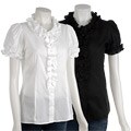 Destination LA Short-sleeve Blouse with Ruffles