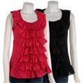 Destination LA Sleeveless Ruffle Blouse