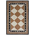 Beige Tile Hand-tufted Wool Rug (8' x 10'6)