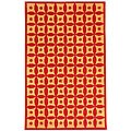 Hand-tufted Santa Star Wool Rug (5' x 8')