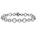 14k White Gold 3ct TDW Diamond Circle Bracelet