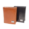 BT Napoli of Italy Men's Leather Tri-Fold Wallet