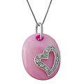 Sterling Silver Pink Mother of Pearl Necklace