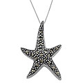 Sterling Silver Marcasite Starfish Necklace