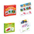 Short Vowels Memory and Matching Word Puzzles