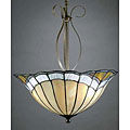 Art Nouveau Hanging Fixture with Tiffany Glass