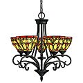 Five-light Tiffany Chandelier