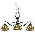 Three-light Tiffany Island Fixture