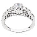 14k White Gold 3/4ct TDW Brilliant Diamond Ring