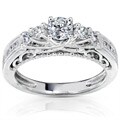 14k White Gold 3/4ct TDW Brilliant Diamond Ring (HI, I1)