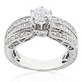 14k White Gold 1ct Round Brilliant Diamond Ring