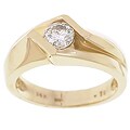 14k Gold Men's 3/4ct TDW Diamond Solitaire Ring