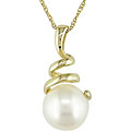10k Yellow Gold Cultured Freshwater Pearl Pendant