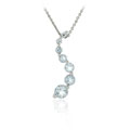 Sterling Silver Blue Topaz Journey Necklace