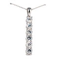 14k White Gold 1 1/5ct TDW Diamond Drop Necklace