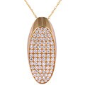 14k Gold 1ct TDW Pave Diamond Necklace