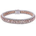 18k Two-tone 9 1/2ct TDW Pink Diamond Bracelet