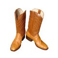 Jurassic Men's Two-tone Cognac Ostrich Cowboy Boots