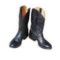Jurassic Men's Black Ostrich Cowboy Boots