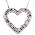 14k White Gold 1/3ct TDW Diamond Heart Necklace