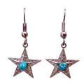 Southwestern Turquoise Drop Star Earrings (USA)