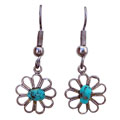 Southwestern Turquoise Floral Drop Earrings (USA)