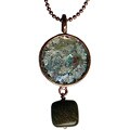 Ruby Zuicite and Roman Glass Copper Necklace (Israel)