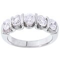 14k White Gold 2ct TDW Diamond 5-stone Ring