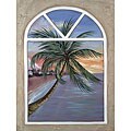 Open Window X-Large Canvas Art Palm Tree